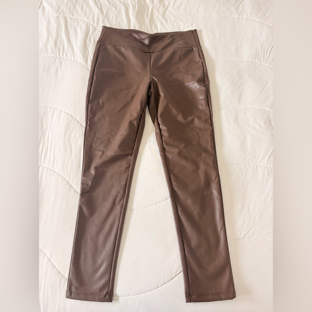 Kendall & Kylie brown faux leather leggings